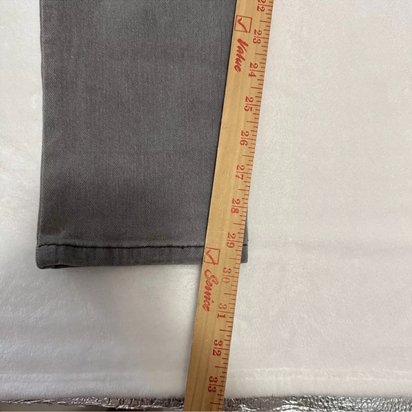 INC Denim Mid Rise Straight Jeans 2/26 Gray Fade Wash Distressed NWT - Picture 11 of 12